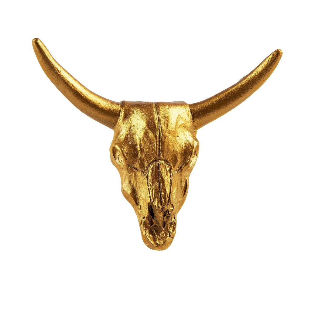 Buffalo Desert Skull Brass Effect Drawer Knob - Within Reason