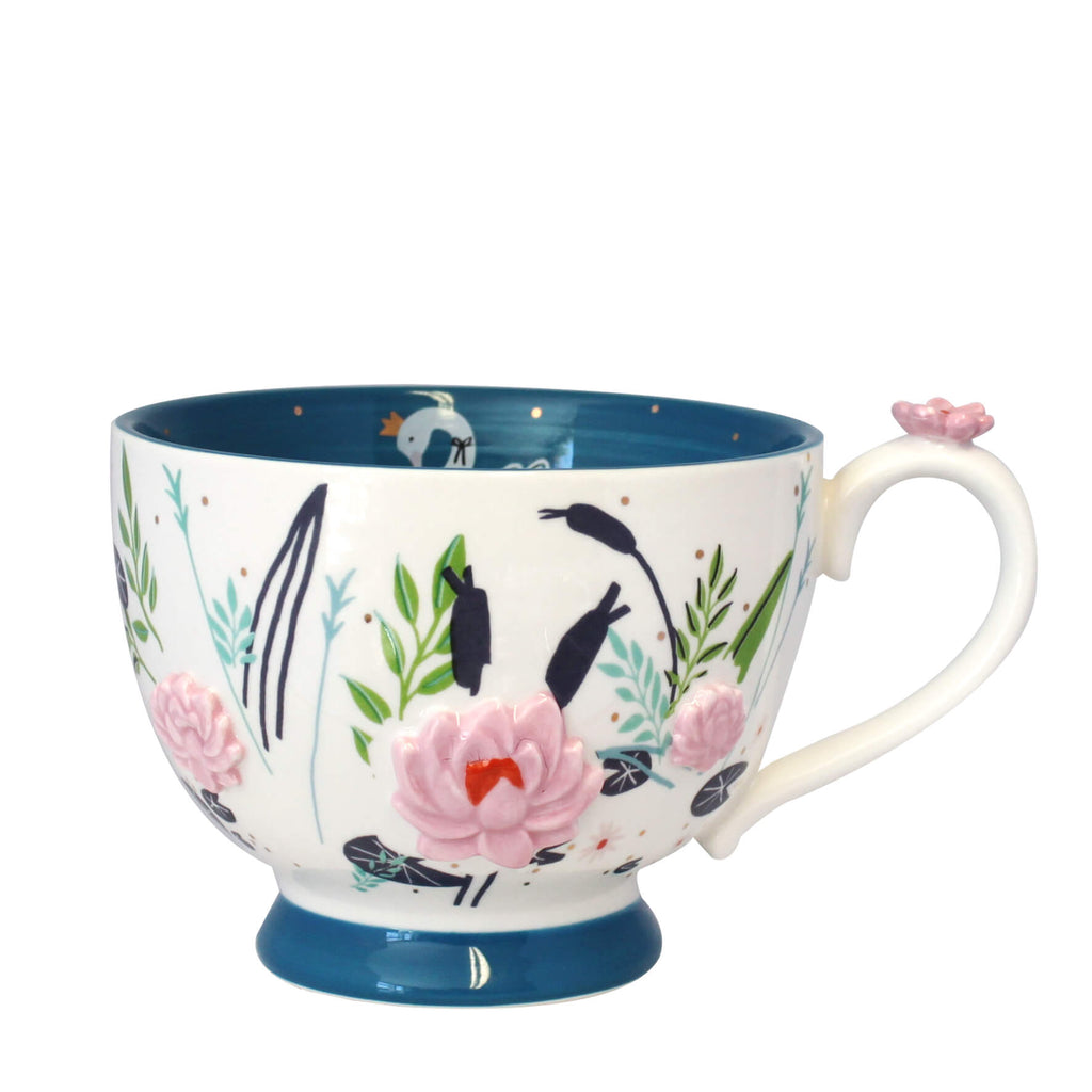 Secret Garden Swan Teacup With Gift Box