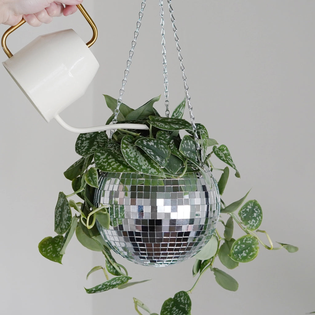 DISCO BALL HANGING PLANTER (8-INCH)