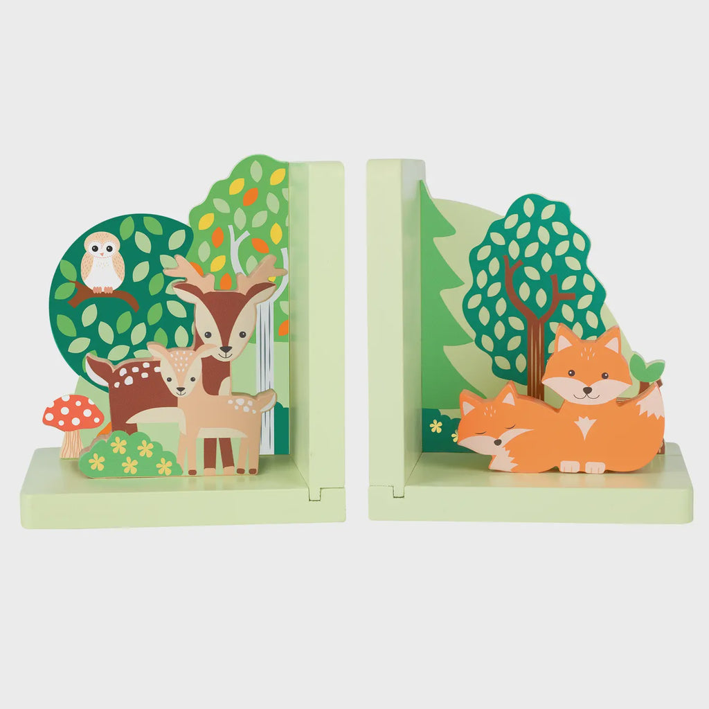 Woodland Wooden Bookends