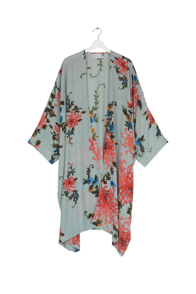 Chrysanthemum Aqua Grande Kimono