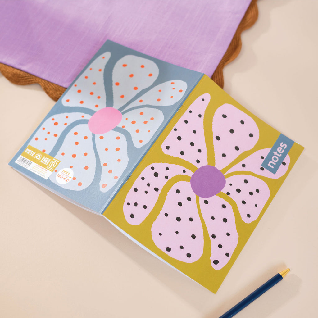 A5 Dotty Fleur Notebook