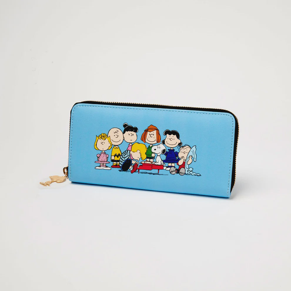 Peanuts Zip Purse Blue The Gang