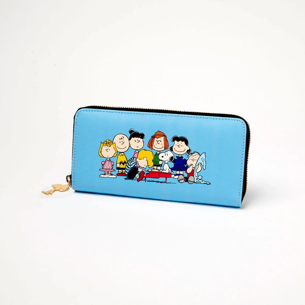 Peanuts Zip Purse Blue The Gang