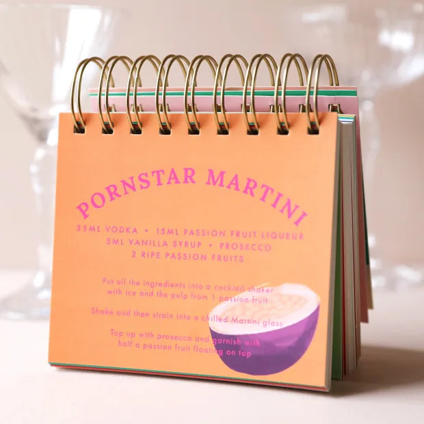 Cocktail Recipe Flip Book