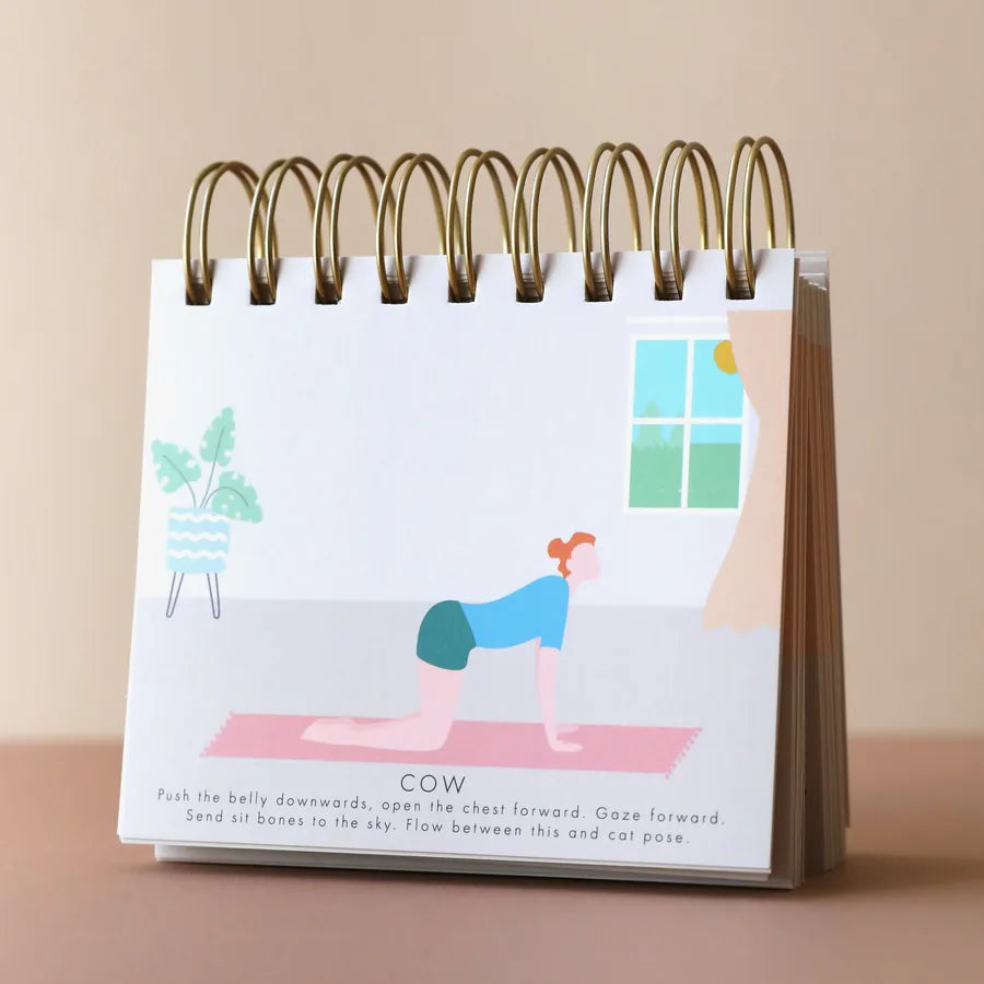 Daily Yoga Poses Desktop Flip Chart