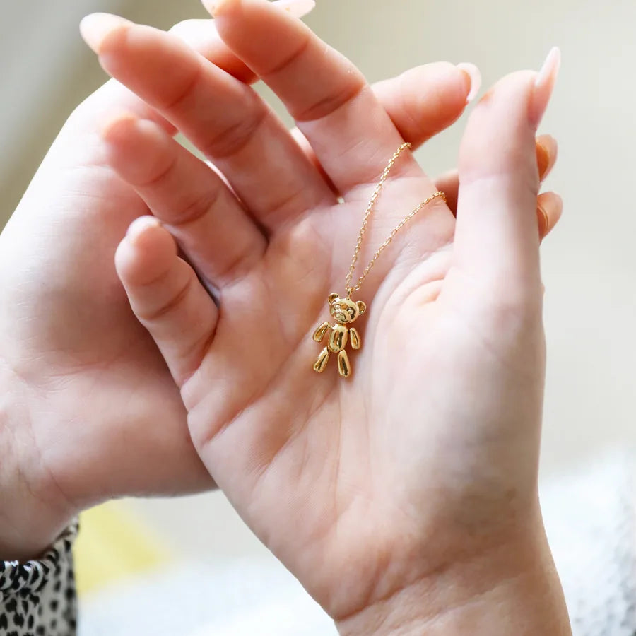 Teddy Bear Pendant Gold