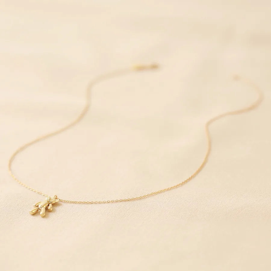Teddy Bear Pendant Gold