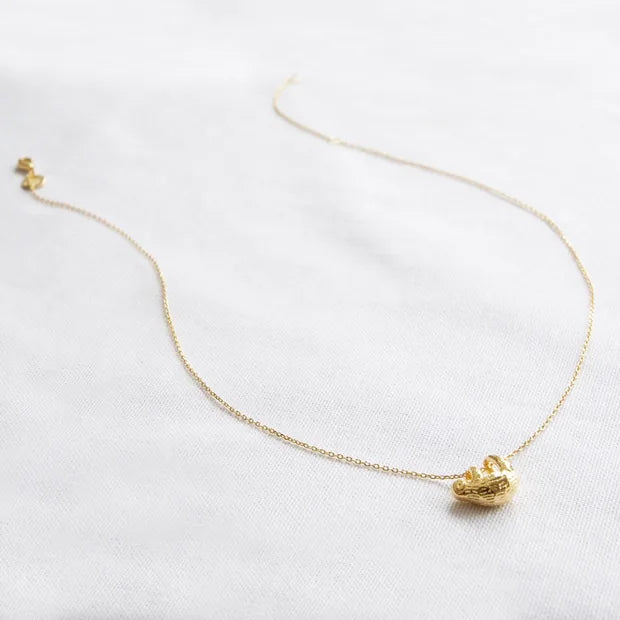 Sloth Pendant Necklace in Gold