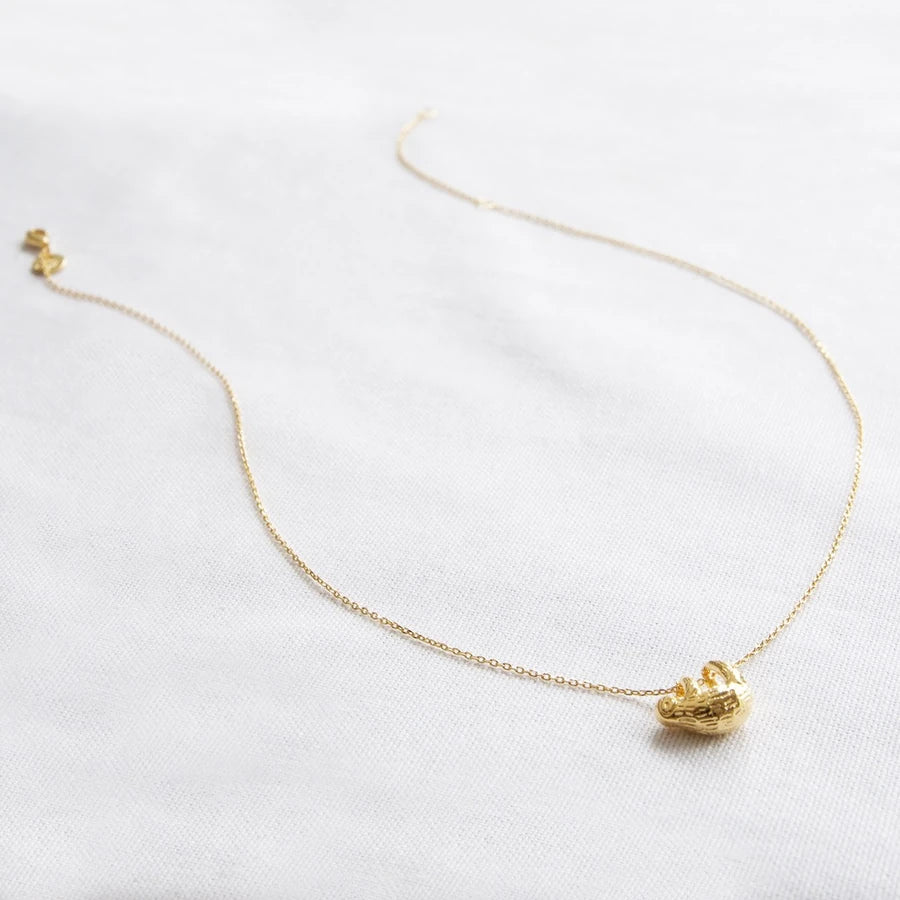 Sloth Pendant Necklace in Gold