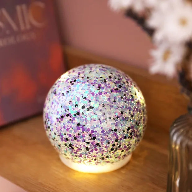 LA Small LED Moonrise Glitter Life Globe
