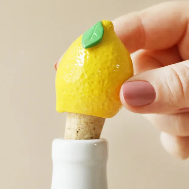 LA Lemon Bottle Stopper