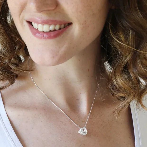 Sloth Pendant Necklace  Silver Plated