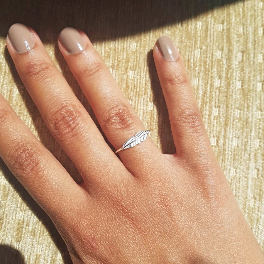 Sterling Silver Feather Ring