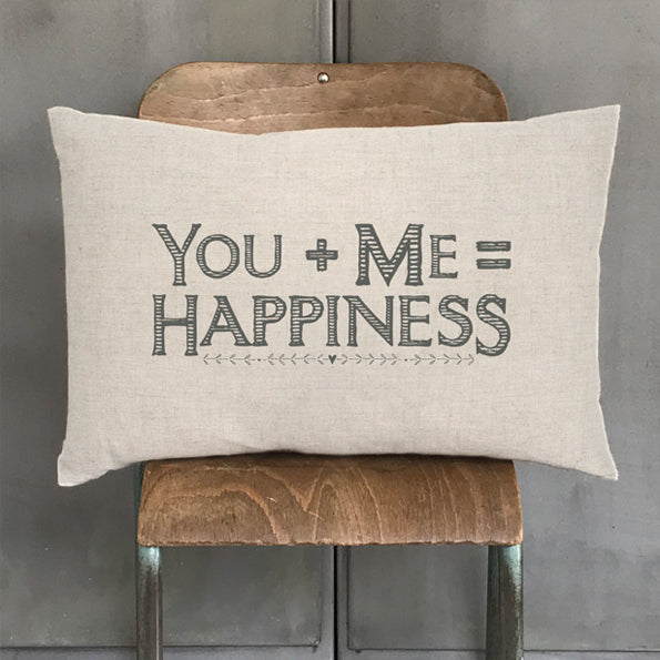 You + Me = Happiness Pillow