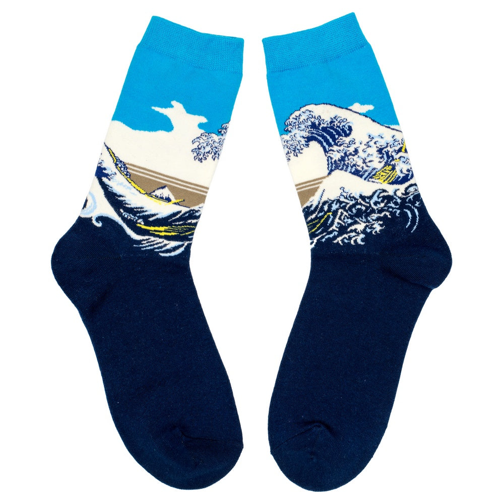 Socks Hokusai The Great Wave Of Kanagawa Made With Cotton & Nylon