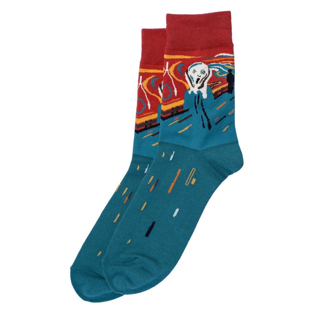 Mens Socks Munch The Scream Made With Cotton & Spandex - Within Reason