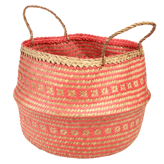 Rex Lrg Coral Seagrass Basket