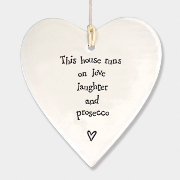 Porcelain 'Love, Laughter and Prosecco' Ornament