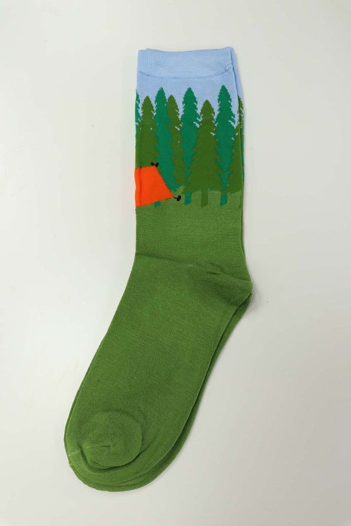Khaki Mens Tent and Forest Socks