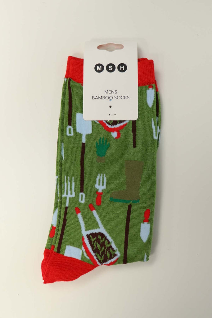 Green Orange Men's Gardening Socks