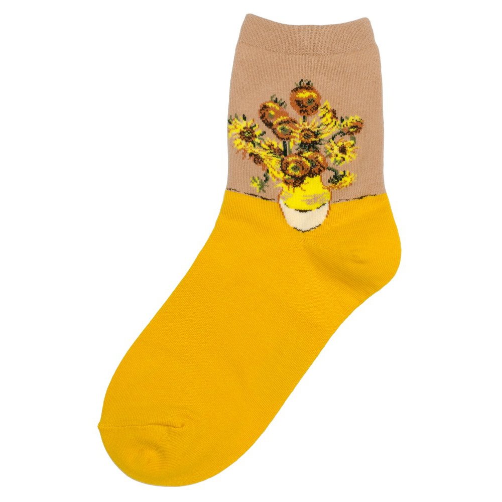 Socks Van Gogh Sunflowers Made With Cotton & Spandex