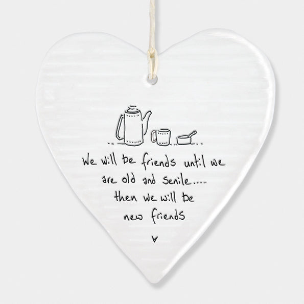 Porcelain 'We Will Be Friends' Ornament