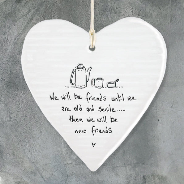 Porcelain 'We Will Be Friends' Ornament