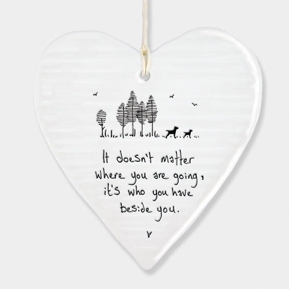Porcelain 'Where You Are Going' Ornament