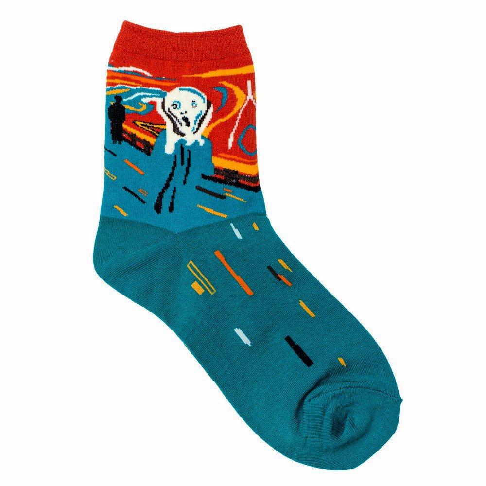 Ladies Socks The Scream Made With Cotton & Spandex - Within Reason