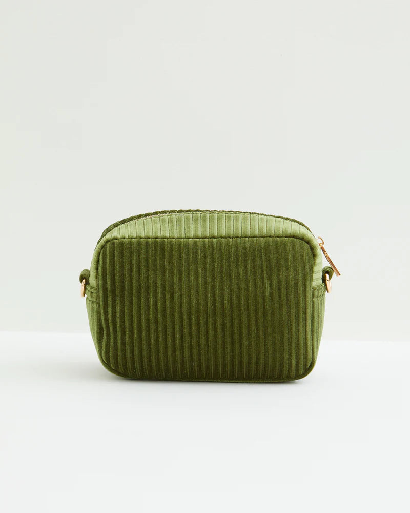 Green Velvet Camera Bag