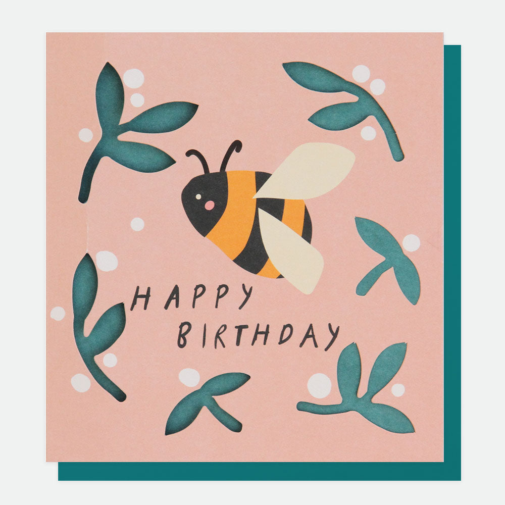 Cg Card Bday Bee Cut Out