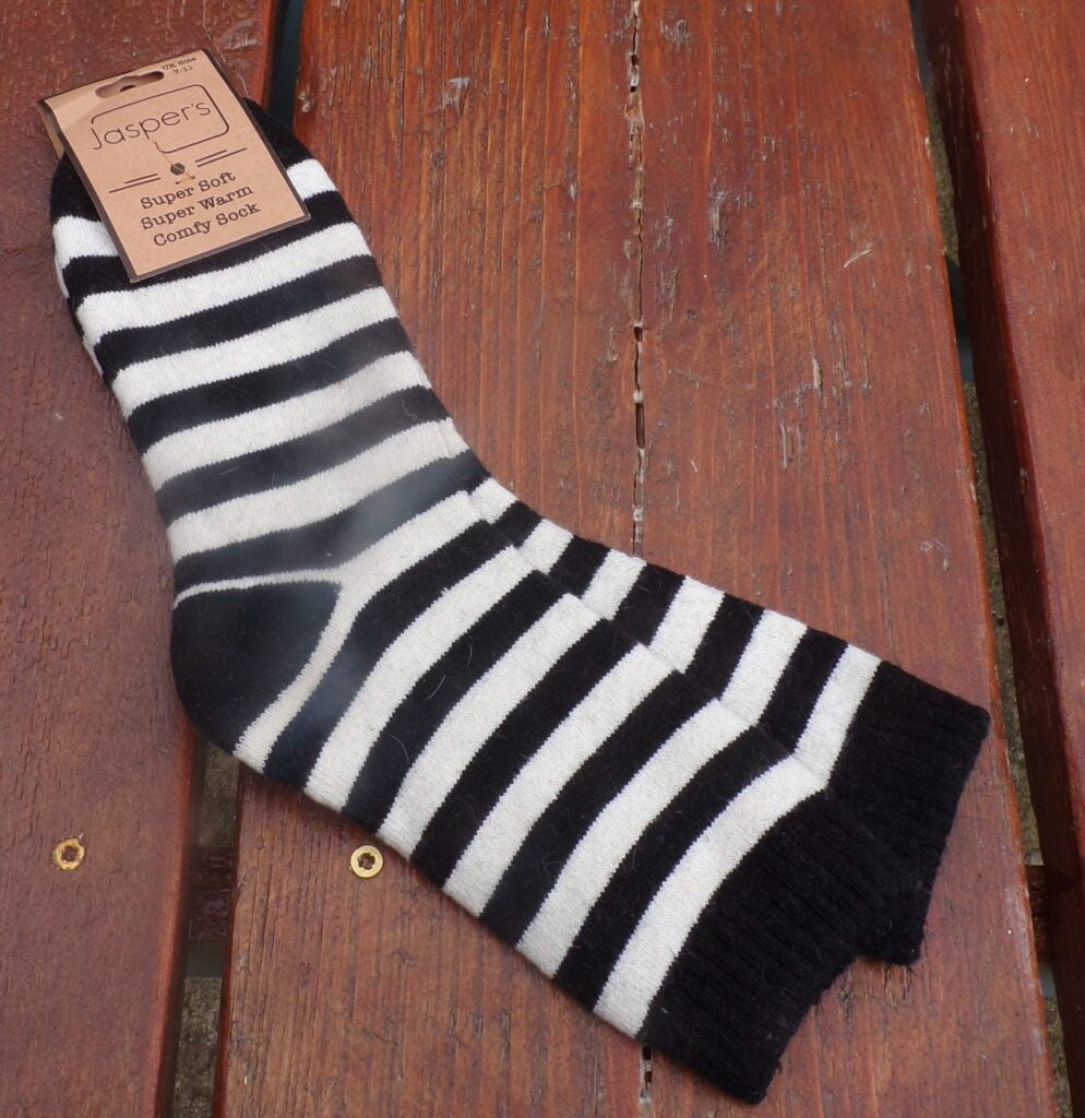 Jaspers Mens Socks Striped Black/White