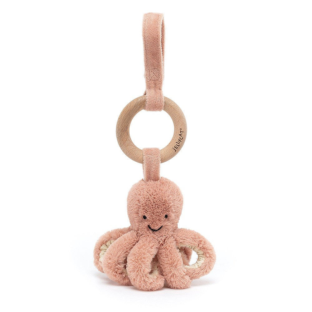 Jelly Cat Odell Octopus Wooden Ring Toy
