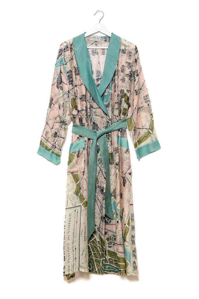 One Hundred Stars Paris Map Dressing Gown