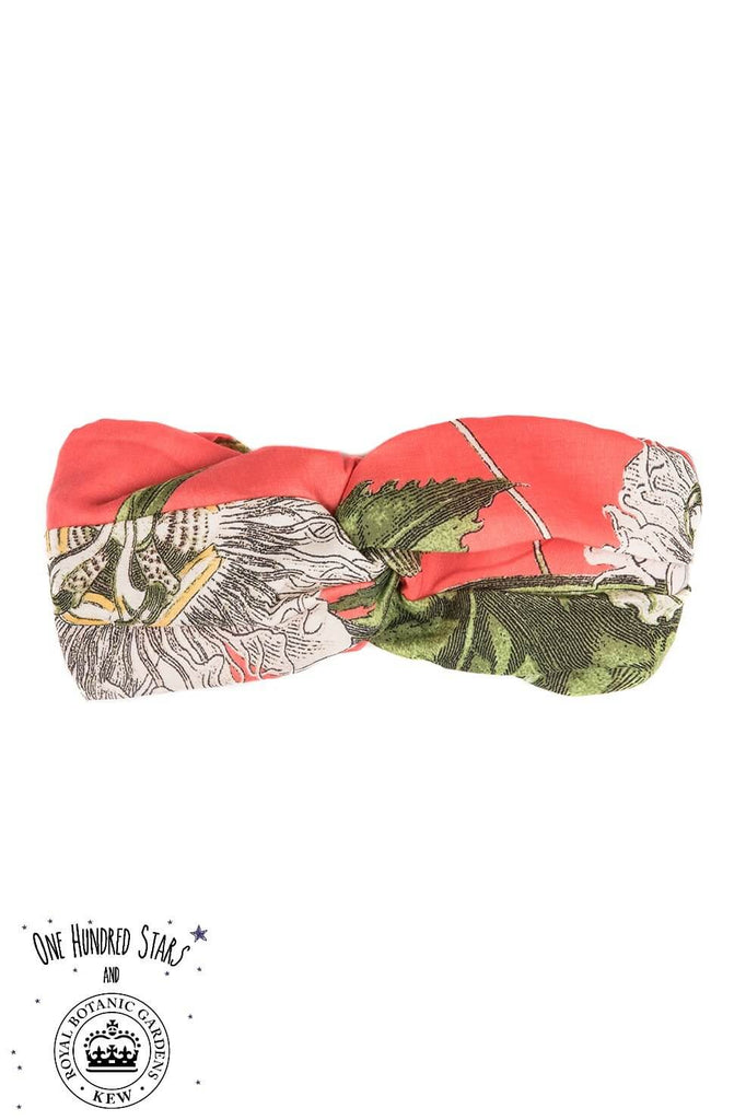 One Hundred Stars & Kew Passion Flower Headband Coral