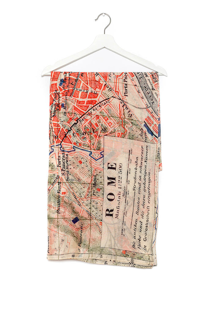 One Hundred Stars Rome Map Scarf