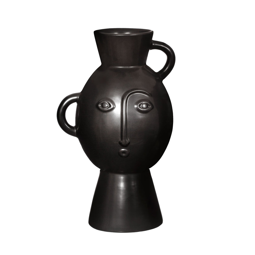 Vase Amira Face Black
