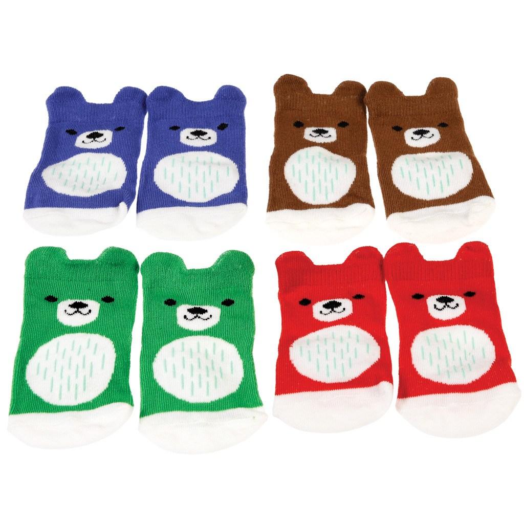 Bear Design Baby Socks (4 Pairs) - Within Reason