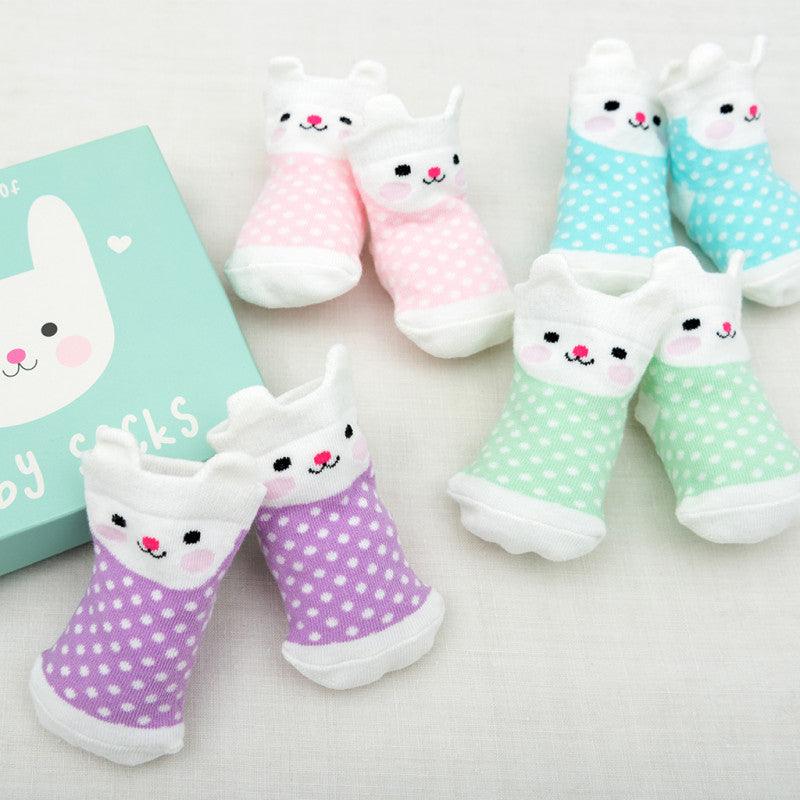 Bonnie The Bunny Design Baby Socks (set Of 4) - Within Reason