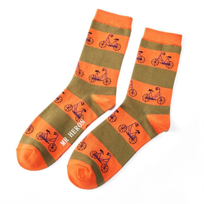 Mr Heron Socks Bikes Socks Orange